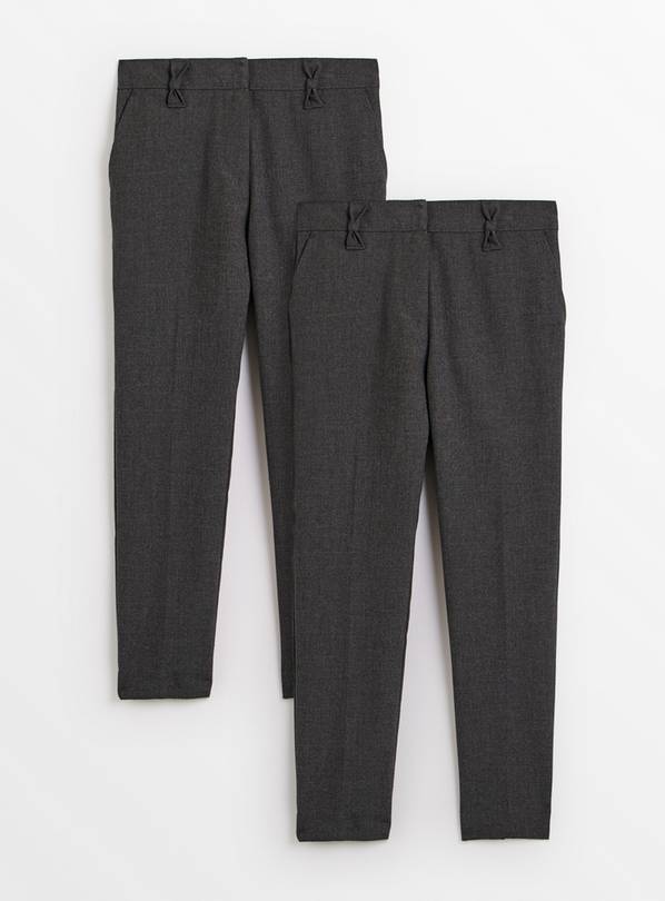 Grey Longer Leg Reinforced Knee Trousers 6 years