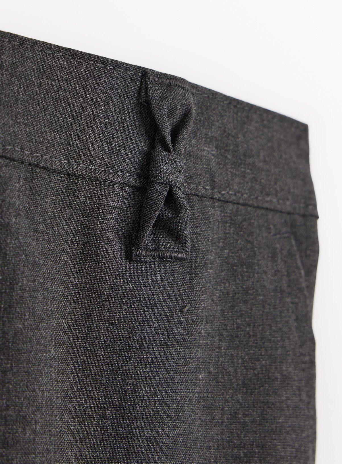 2 Pack Girls Grey Trousers with Reinforced Knees & Extendable Hems Longer Leg 11 years - Image 3 thumbnail