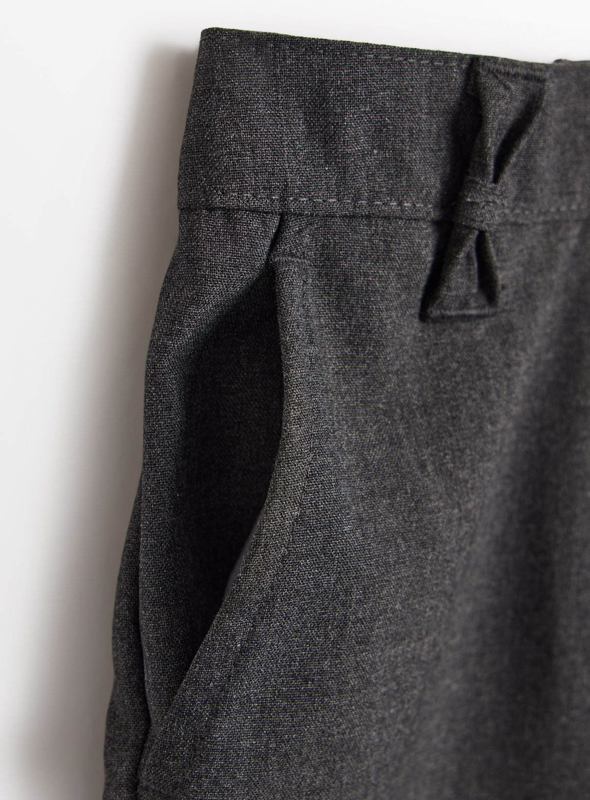 2 Pack Girls Grey Trousers with Reinforced Knees & Extendable Hems Longer Leg 11 years - Image 4 thumbnail
