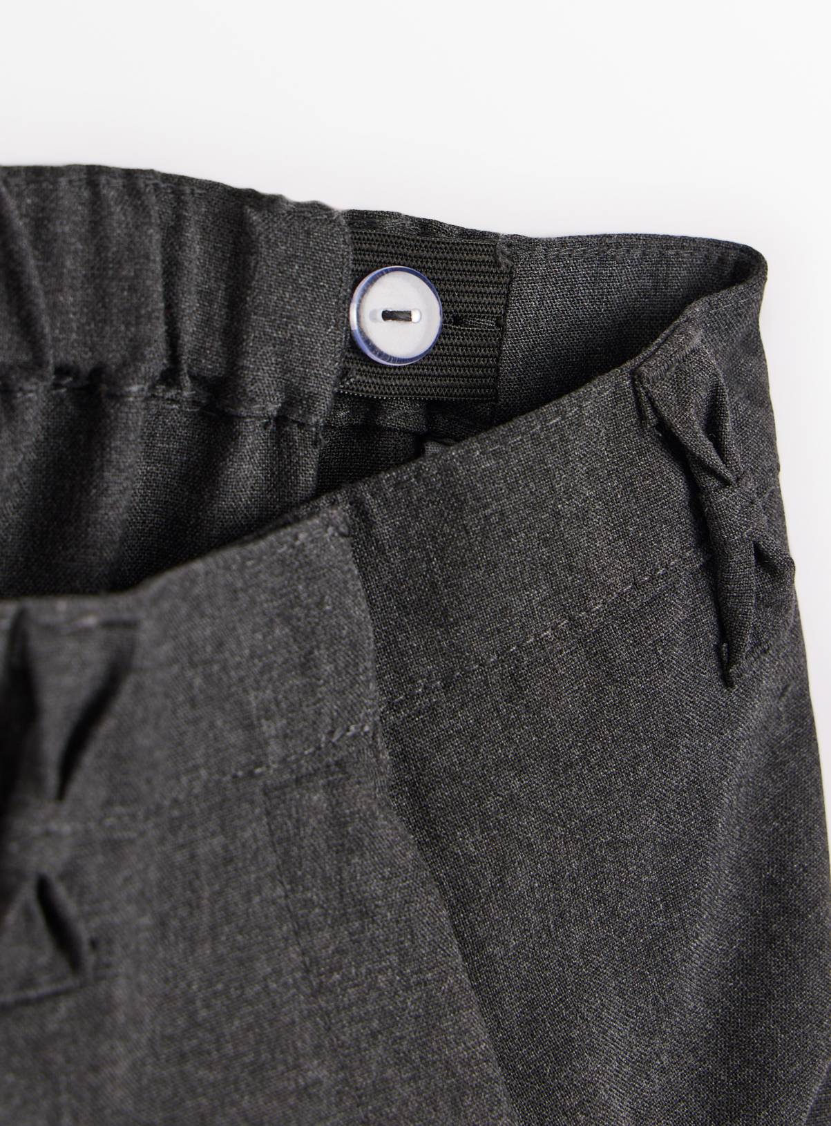 2 Pack Girls Grey Trousers with Reinforced Knees & Extendable Hems Longer Leg 11 years - Image 5