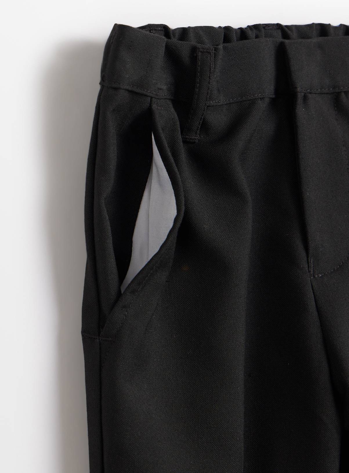 Black Woven Skinny Fit Reinforced Knee Extendable Hem Trousers 2 Pack 8 years - Image 5