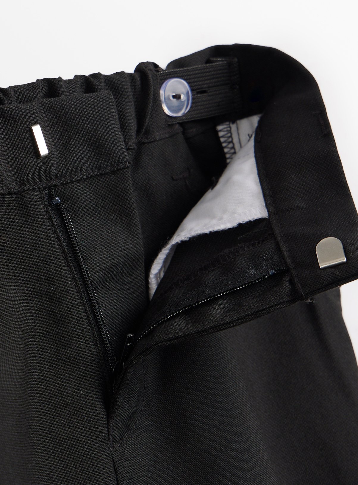 Black Woven Skinny Fit Reinforced Knee Extendable Hem Trousers 2 Pack 8 years - Image 6 thumbnail