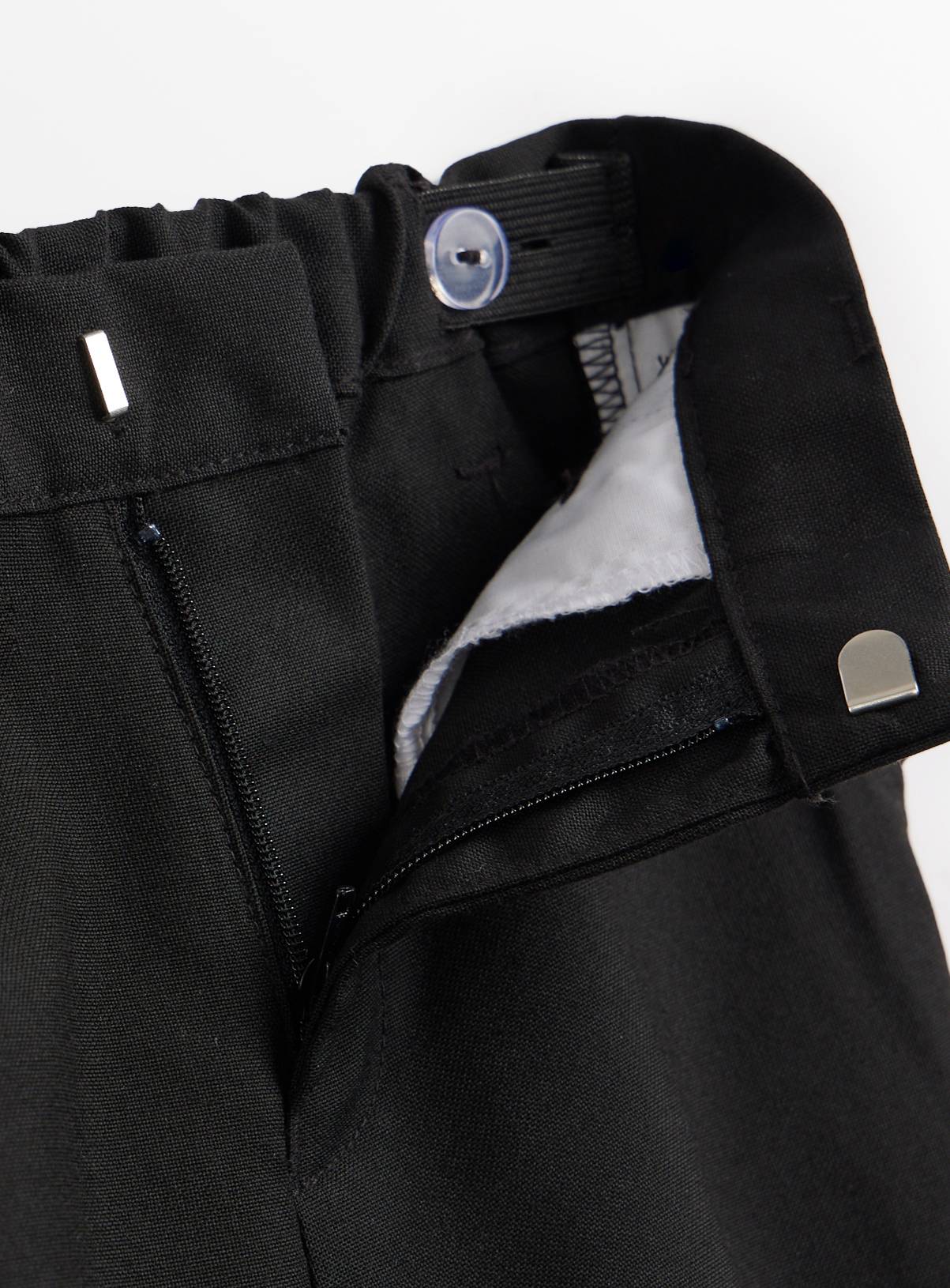 Black Woven Skinny Fit Reinforced Knee Extendable Hem Trousers 2 Pack 8 years - Image 6