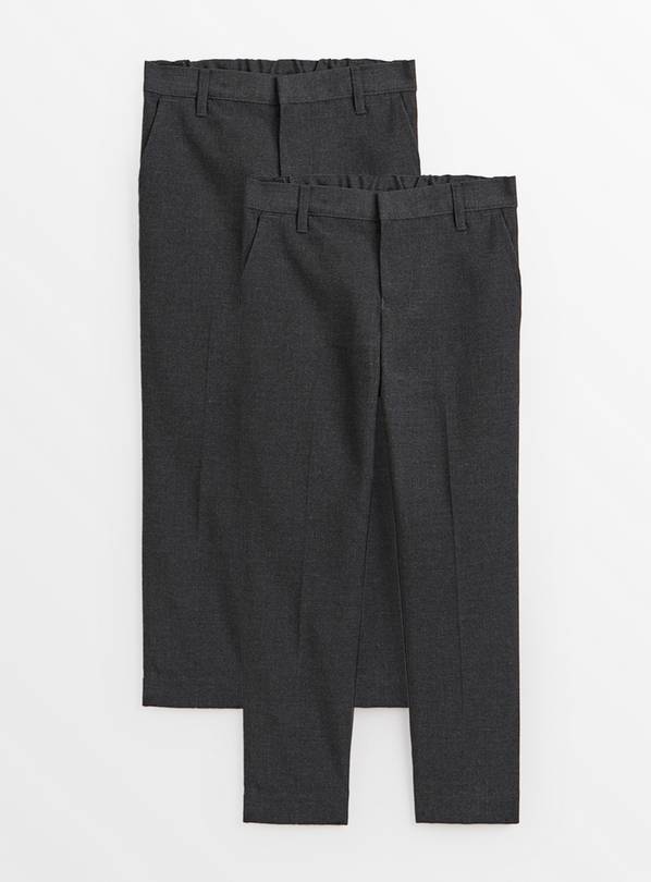Grey Skinny Fit Grow Hem Trousers 2 Pack 4 years