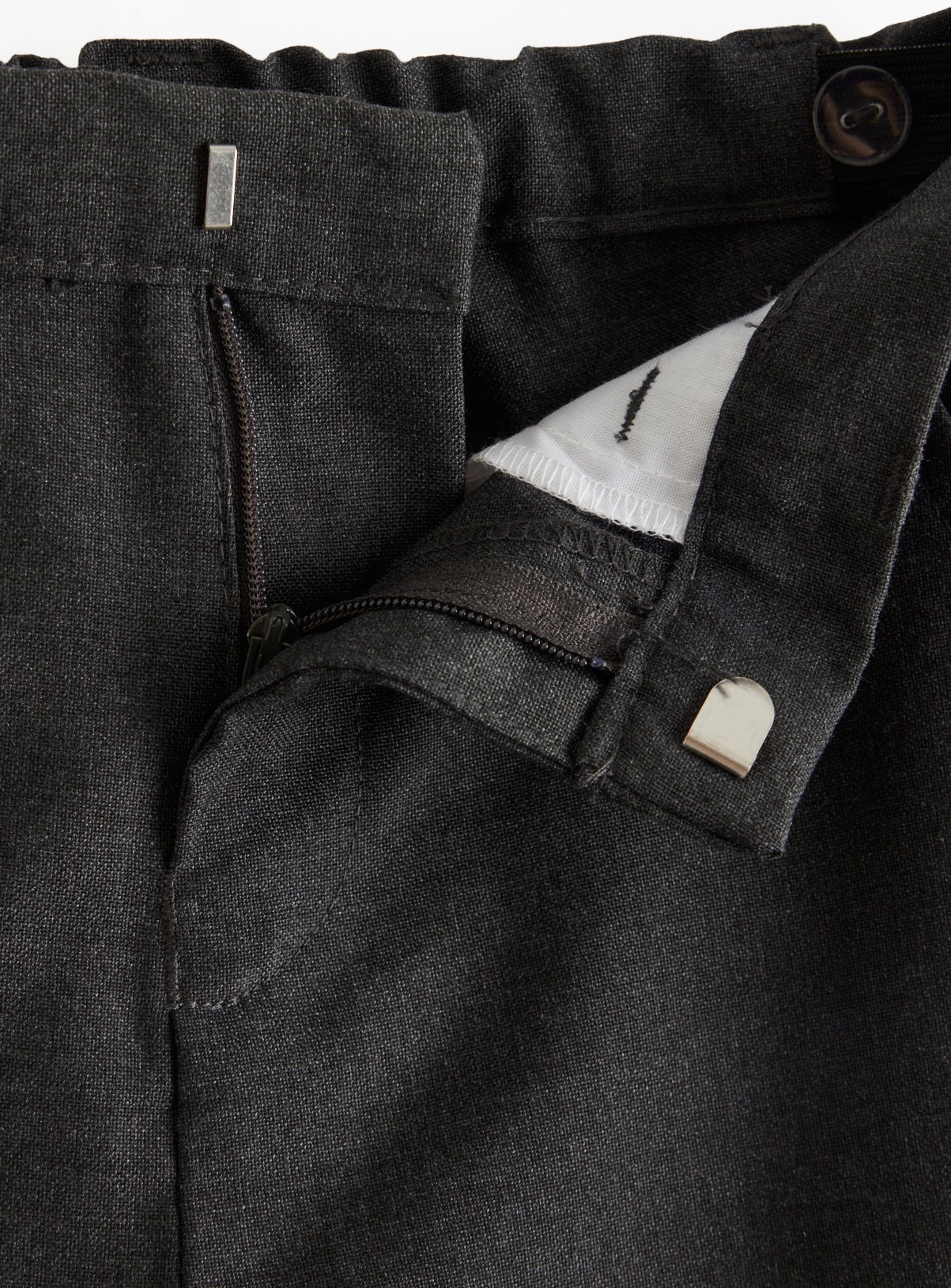 2 Pack Grey Slim Fit Woven Trousers with Reinforced Knees & Extendable Hem 9 years - Image 4 thumbnail