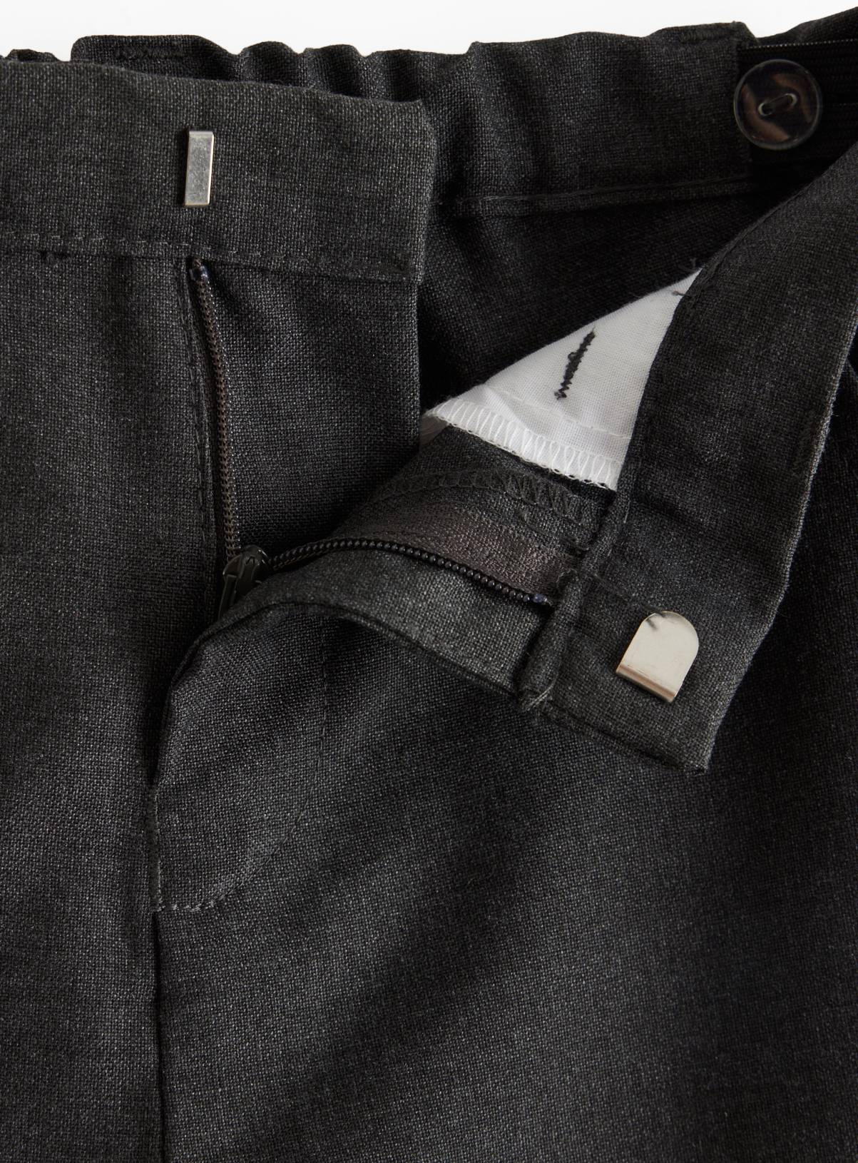 2 Pack Grey Slim Fit Woven Trousers with Reinforced Knees & Extendable Hem 9 years - Image 4