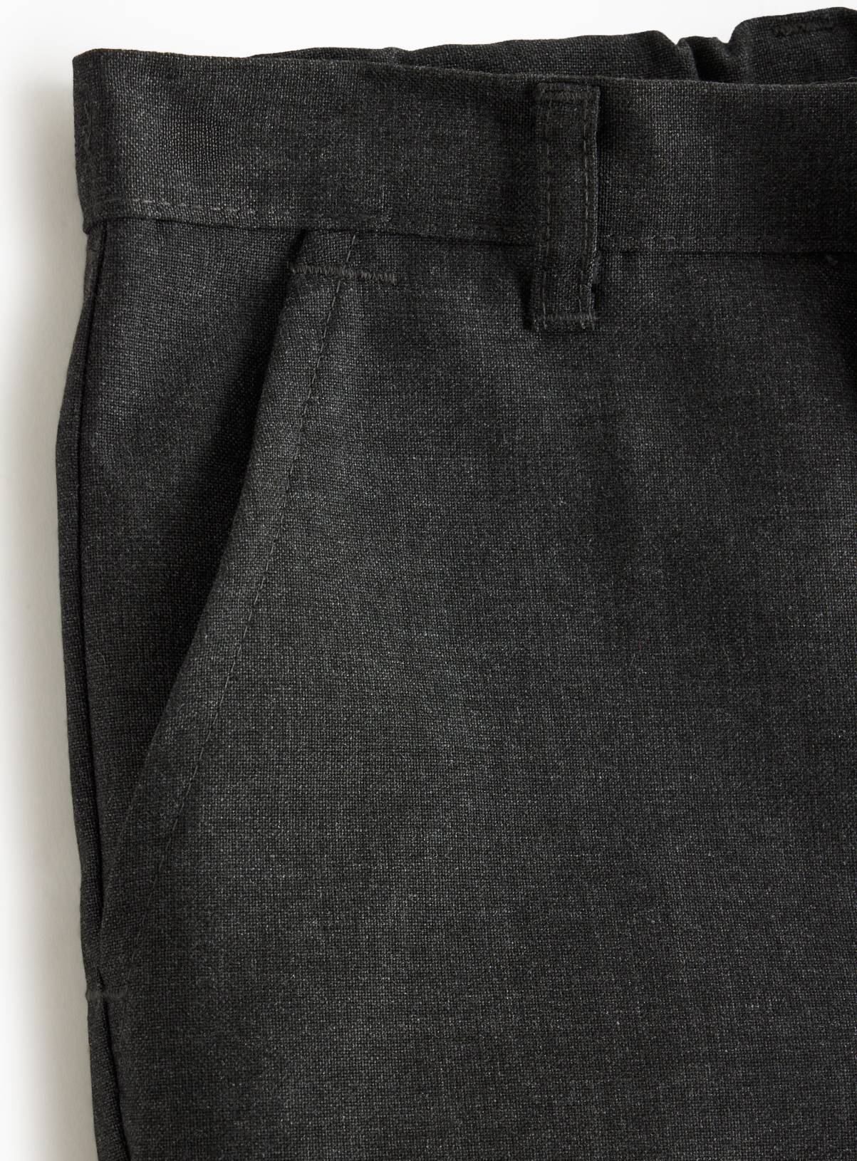 2 Pack Grey Slim Fit Woven Trousers with Reinforced Knees & Extendable Hem 9 years - Image 5