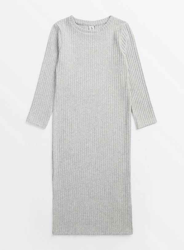 Grey Soft Knit Column Dress 7 years
