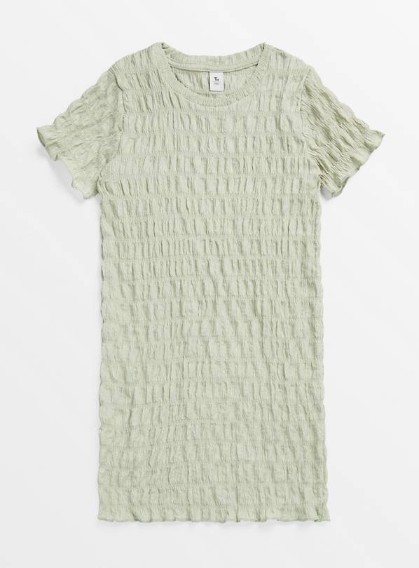 Khaki Bubble Crinkle Column Dress 6 years