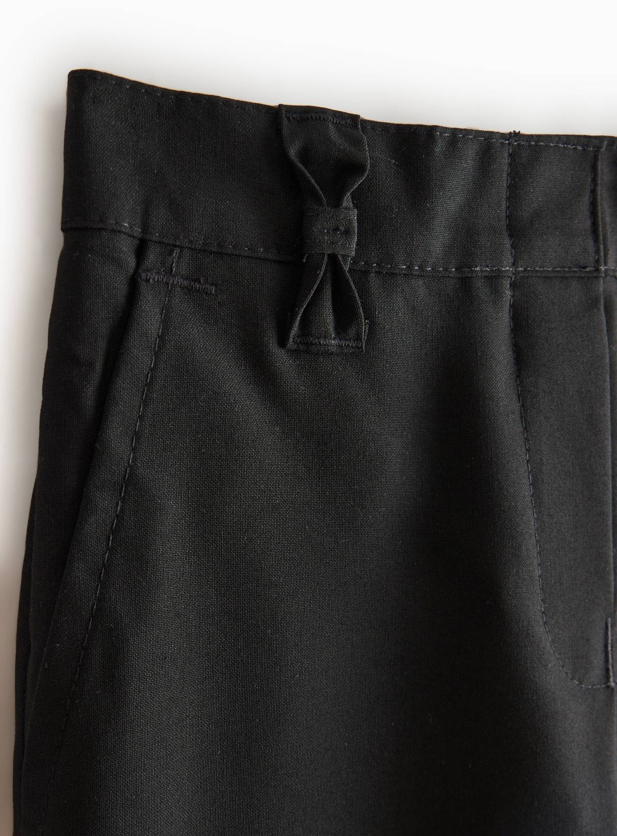 Black Polyester Viscose Reinforced Knee Extendable Hem Trousers 4 Pack 11 years - Image 2