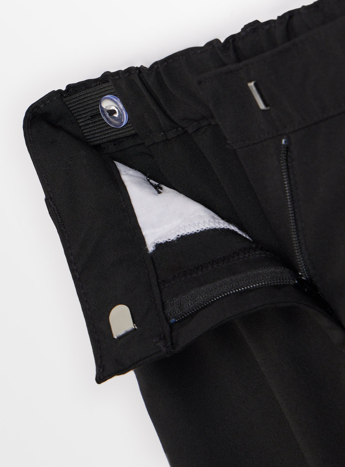 Black Polyester Viscose Reinforced Knee Extendable Hem Trousers 4 Pack 11 years - Image 4 thumbnail