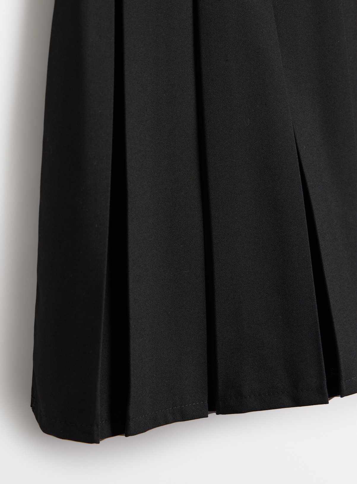 Black Permanent Pleat Generous Fit Skirts 2 Pack 10 years - Image 2 thumbnail