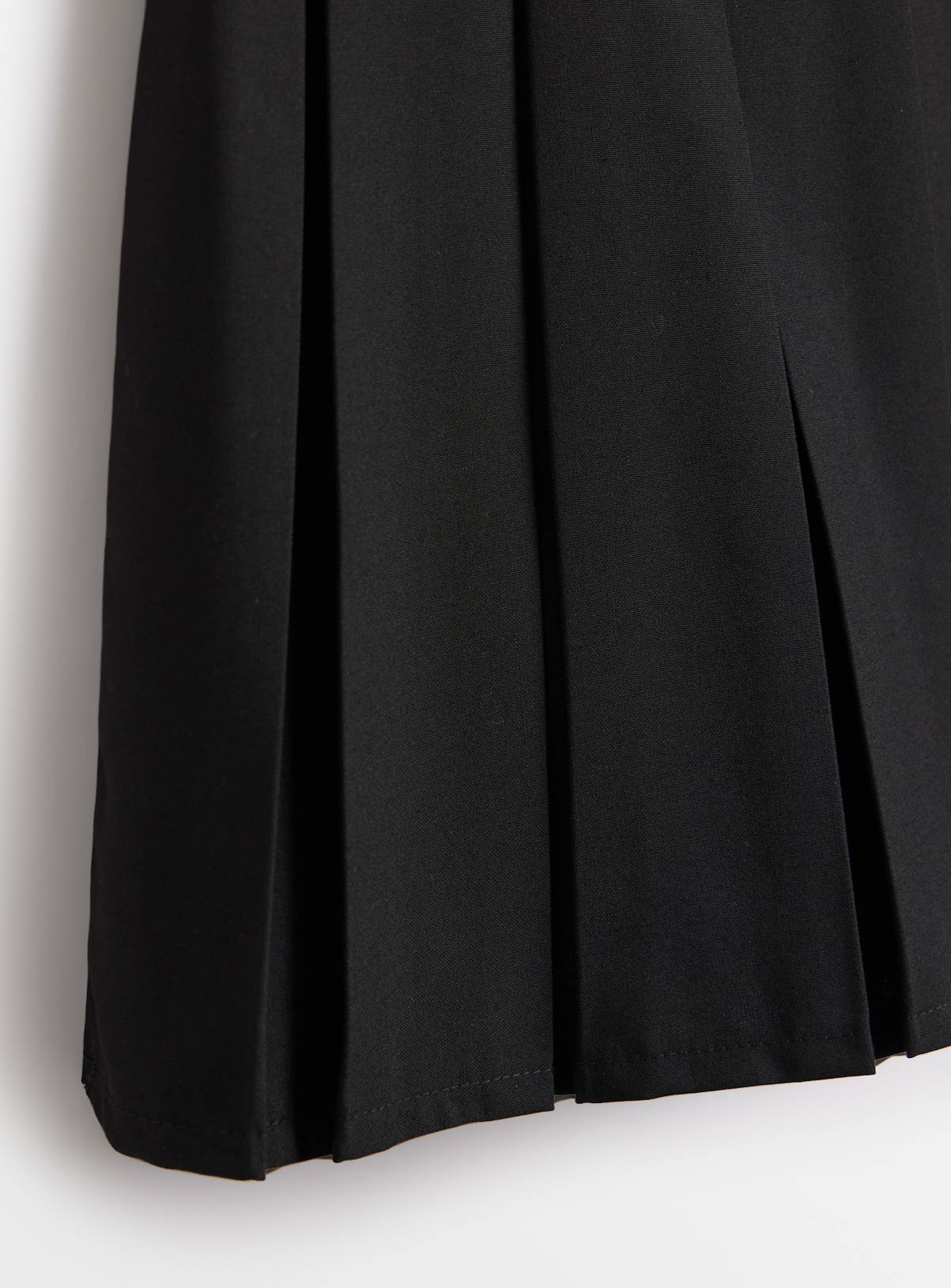 Black Permanent Pleat Generous Fit Skirts 2 Pack 10 years - Image 2