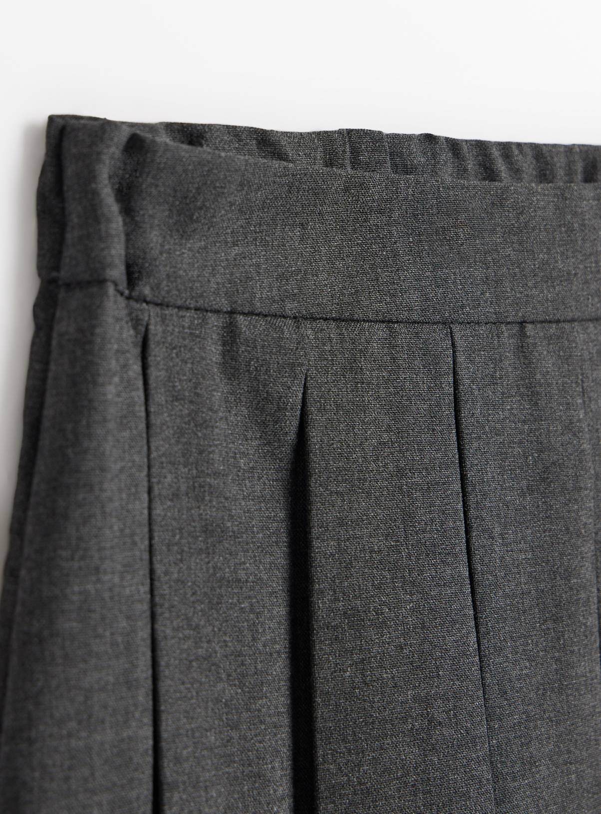 2 Pack Grey Permanent Pleat Skirts Generous Fit 3 years - Image 2