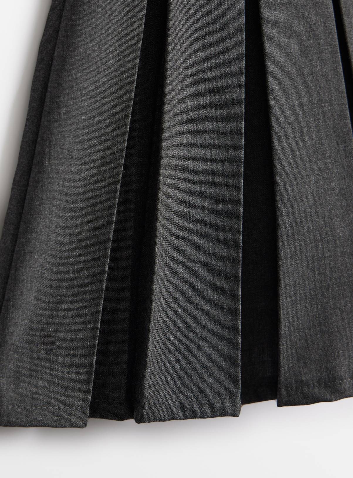 2 Pack Grey Permanent Pleat Skirts Generous Fit 3 years - Image 3