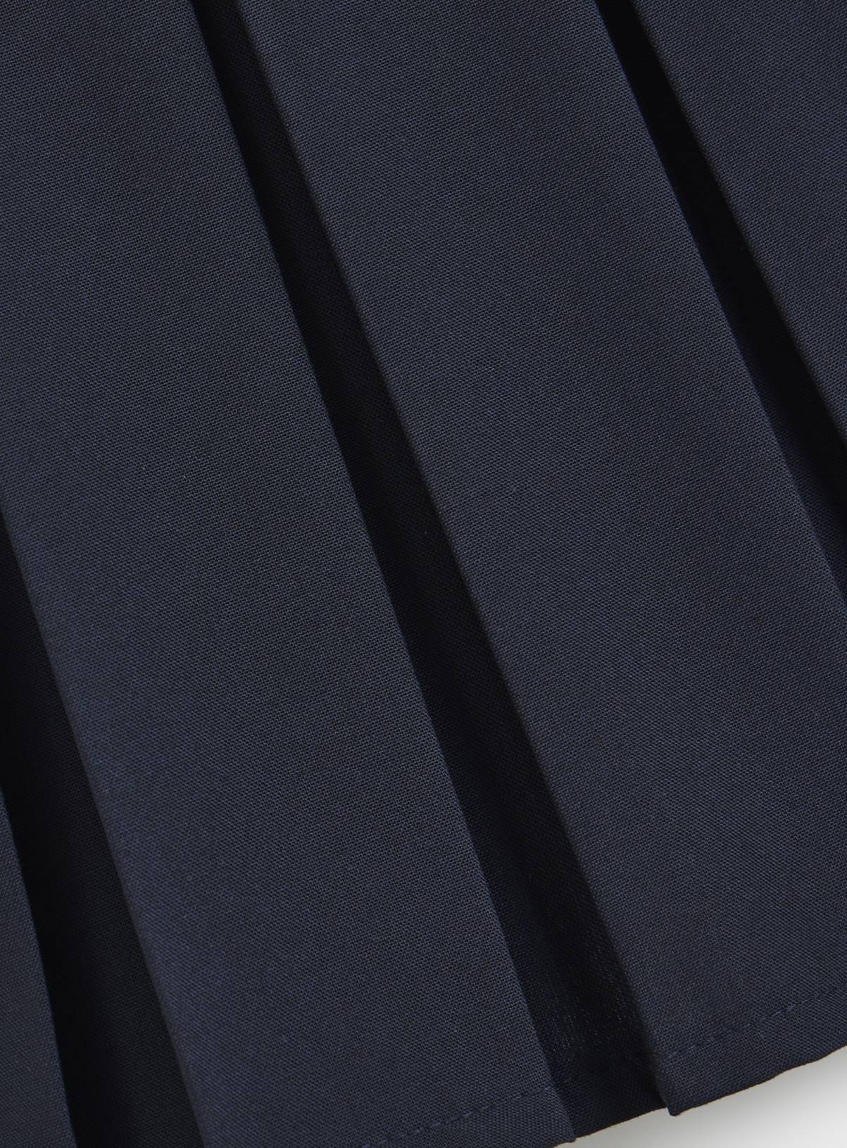 2 Pack Navy Permanent Pleat Skirts Generous Fit 9 years - Image 2