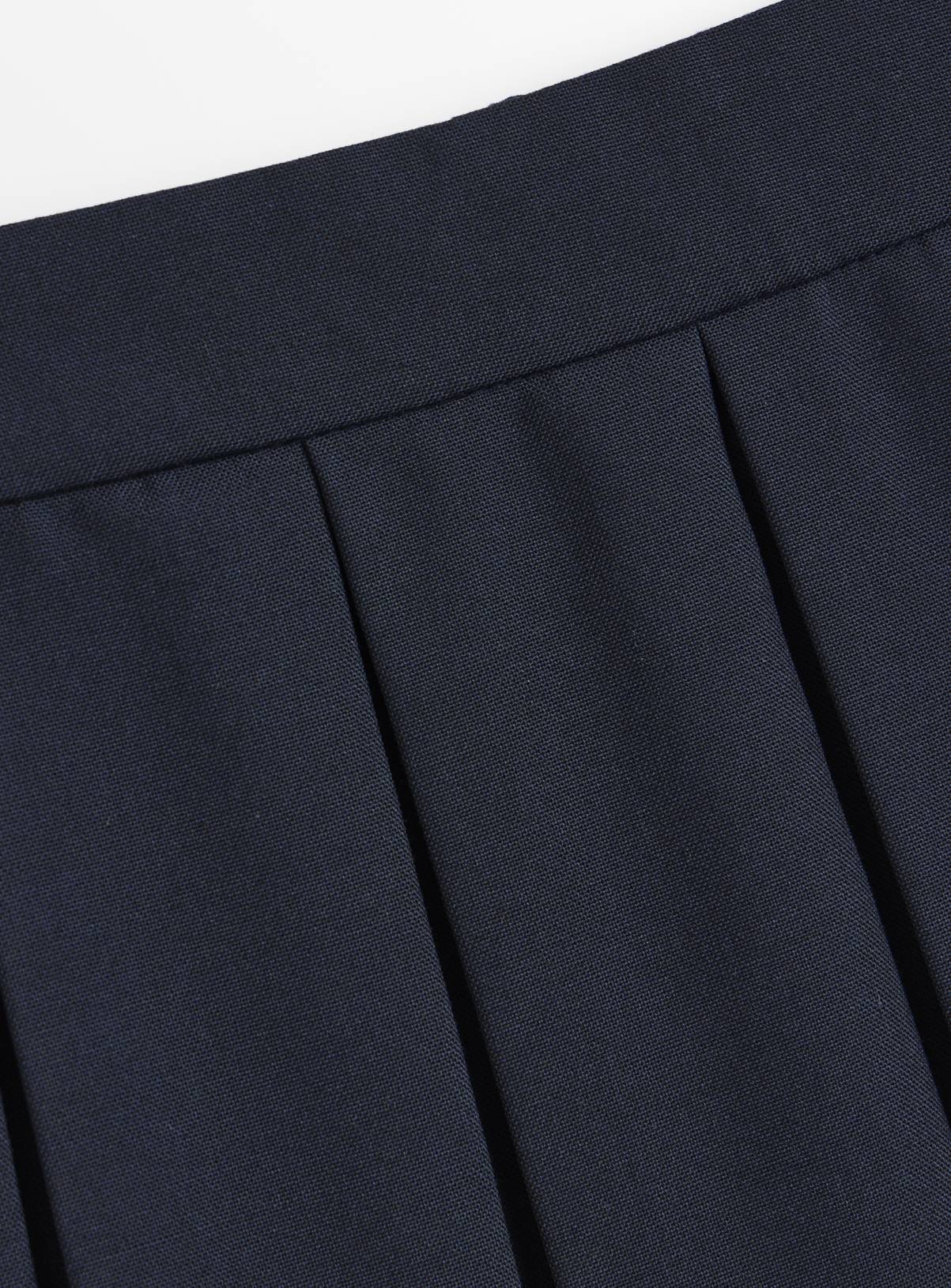 2 Pack Navy Permanent Pleat Skirts Generous Fit 9 years - Image 3