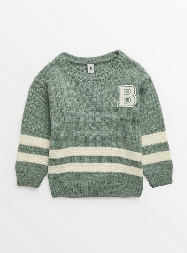 Sage Green Collegiate Knitted Jumper 1-2 years