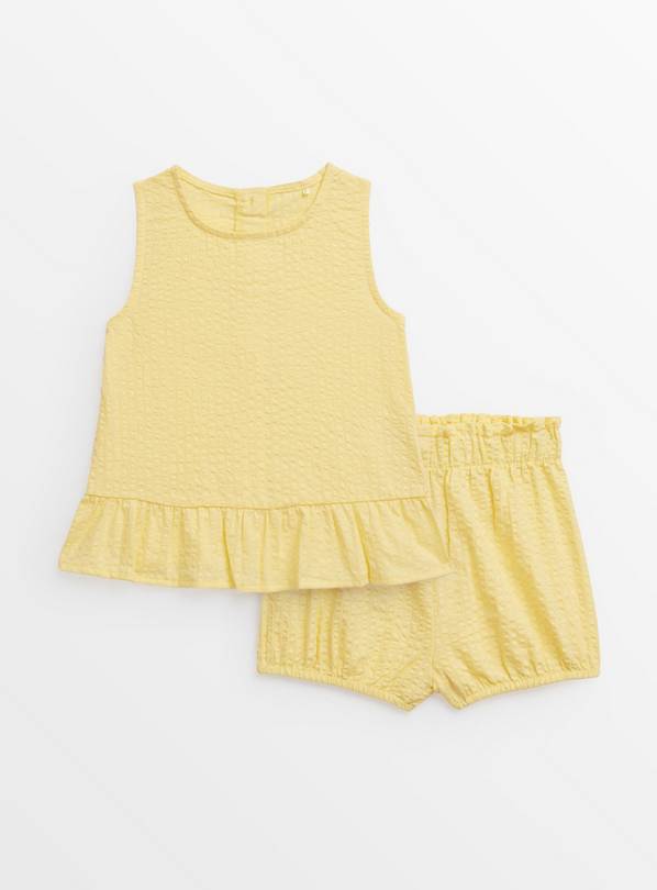 Yellow Woven Top & Shorts 9-12 months