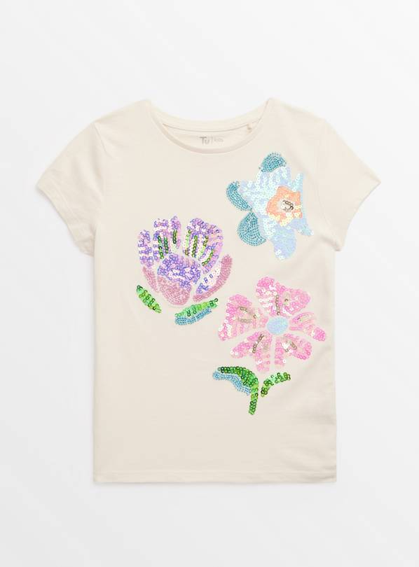 Sequin Floral T-Shirt 8 years