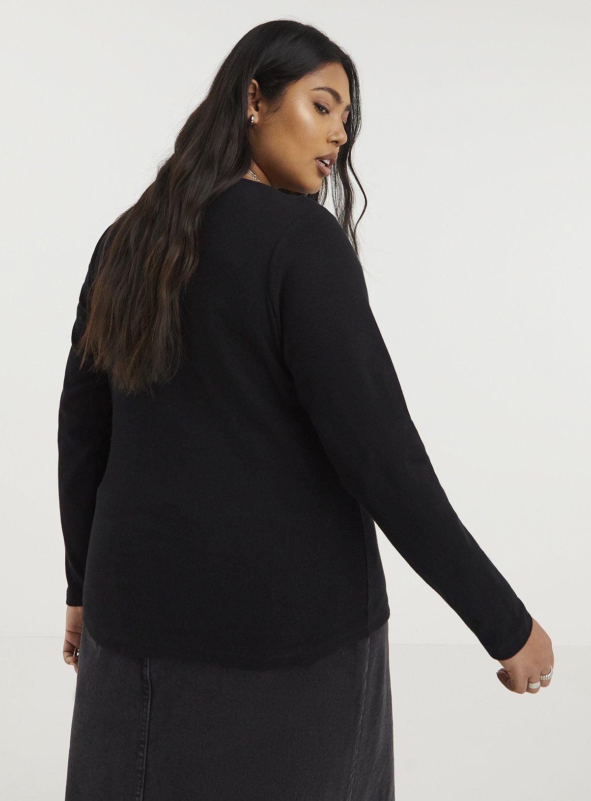 SIMPLY BE Cut Out Ribbed Top 26 - Image 2 thumbnail