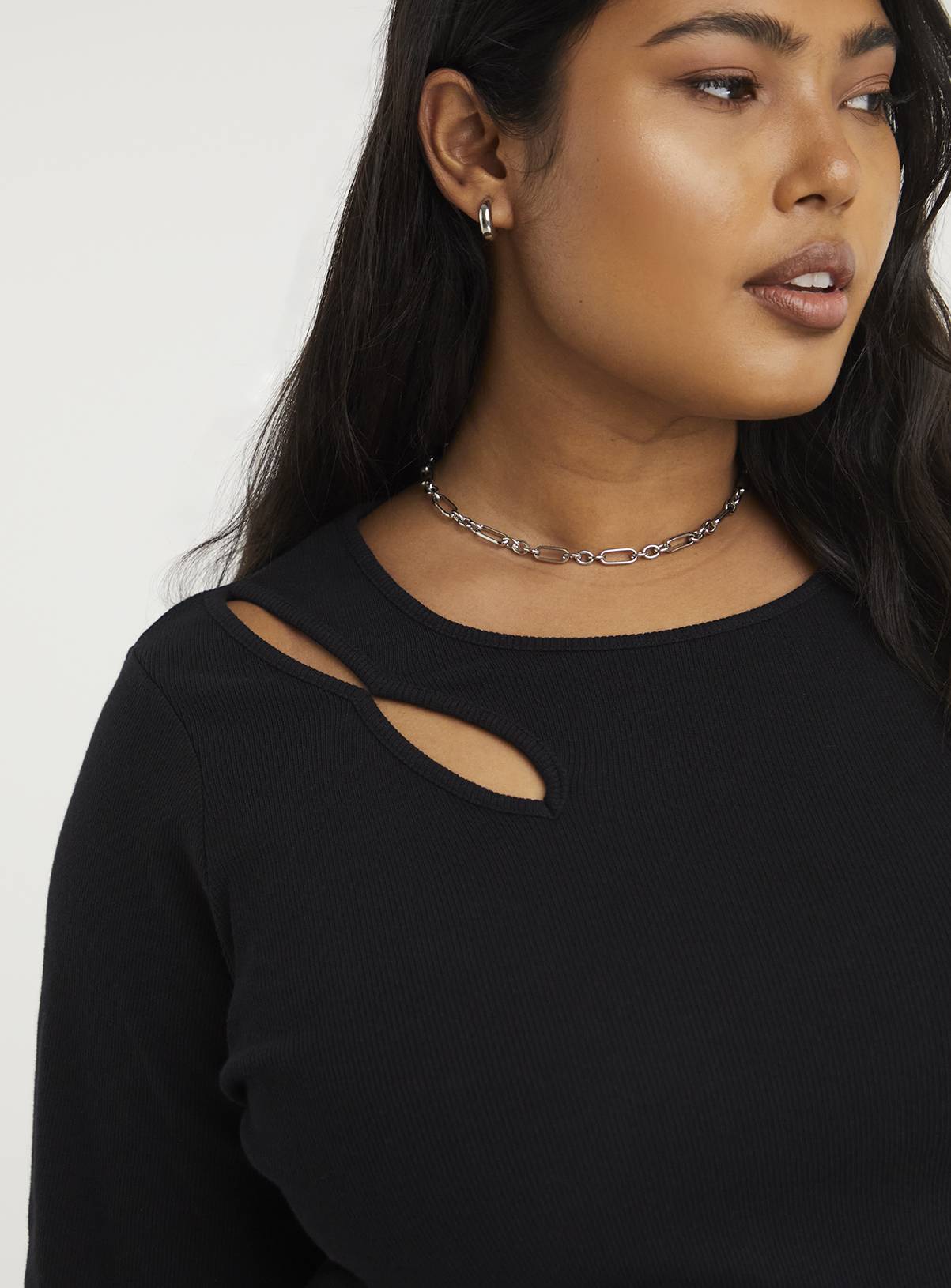 SIMPLY BE Cut Out Ribbed Top 26 - Image 4