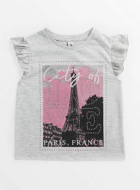 Grey Paris Graphic T-Shirt 5 years