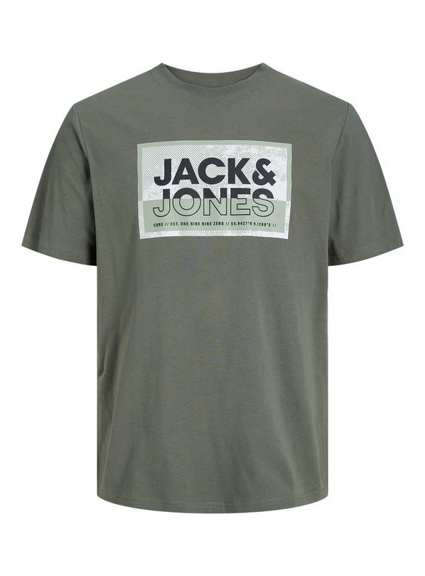 JACK & JONES JUNIOR Green Jcologan Short Sleeved Crew Neck Tee Junior 8 years