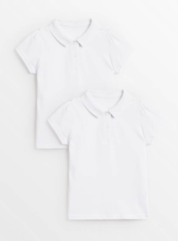 Buy White Perfect White Polo Tops 2 Pack 3 years | School polo shirts ...