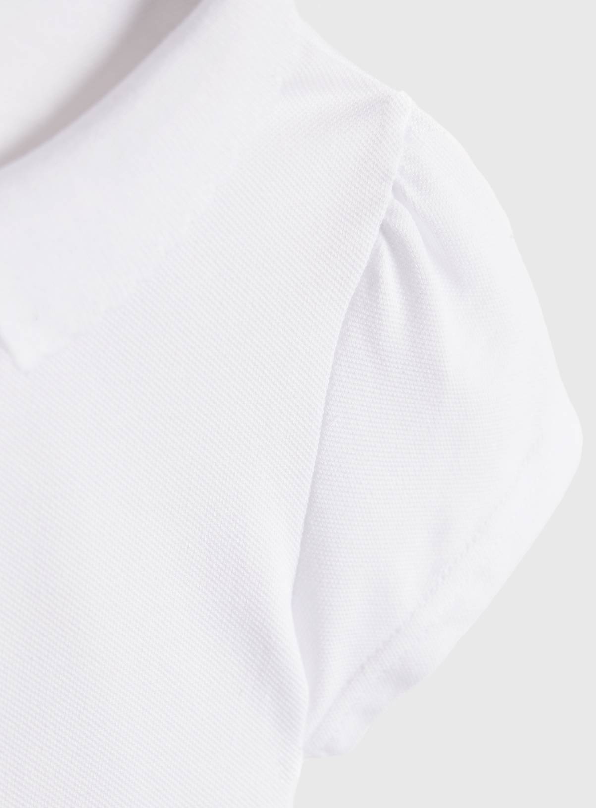 White Pique Cotton Perfect White Polo Shirts 5 Pack 9 years - Image 2