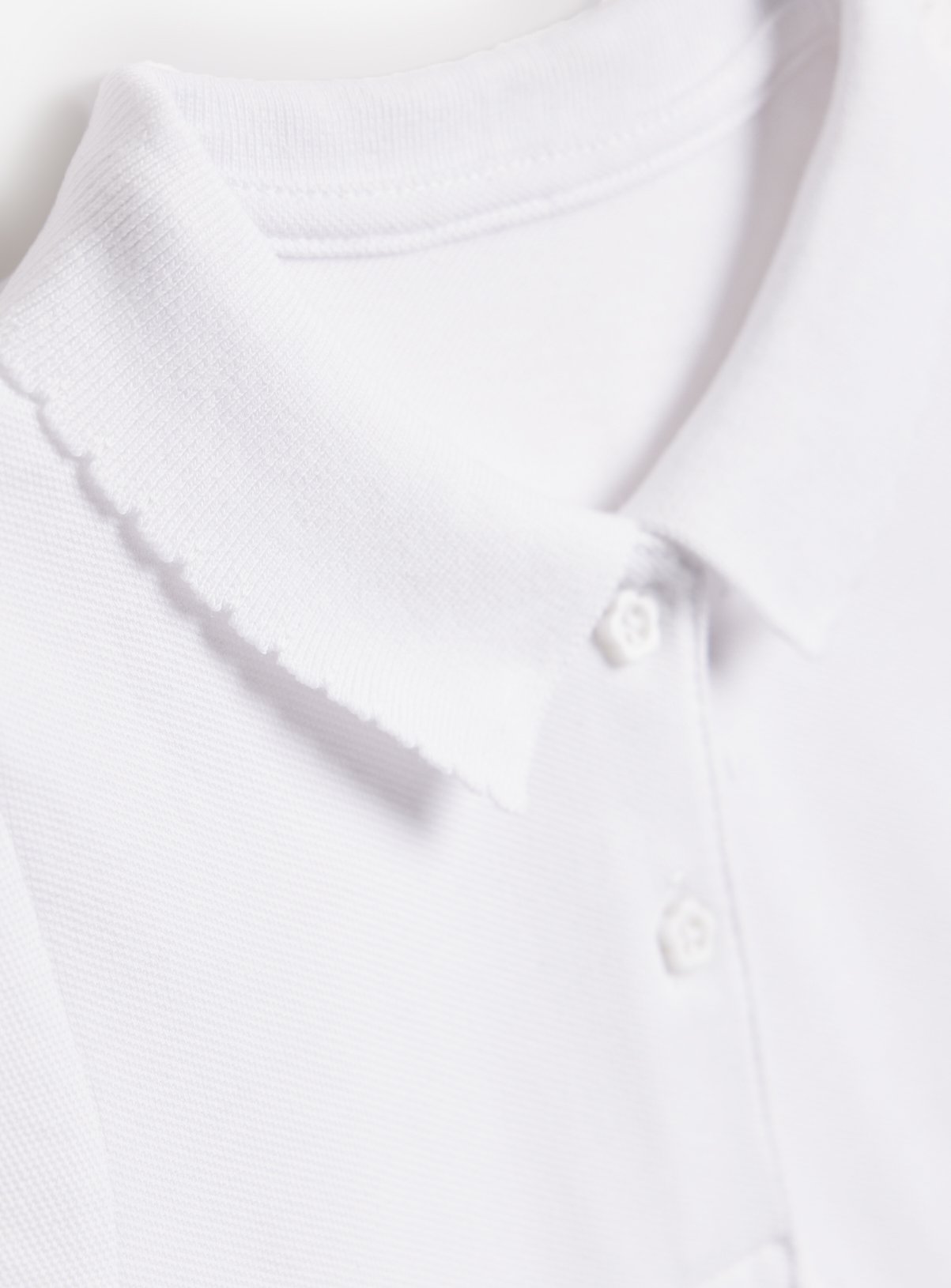 White Pique Cotton Perfect White Polo Shirts 5 Pack 9 years - Image 3 thumbnail