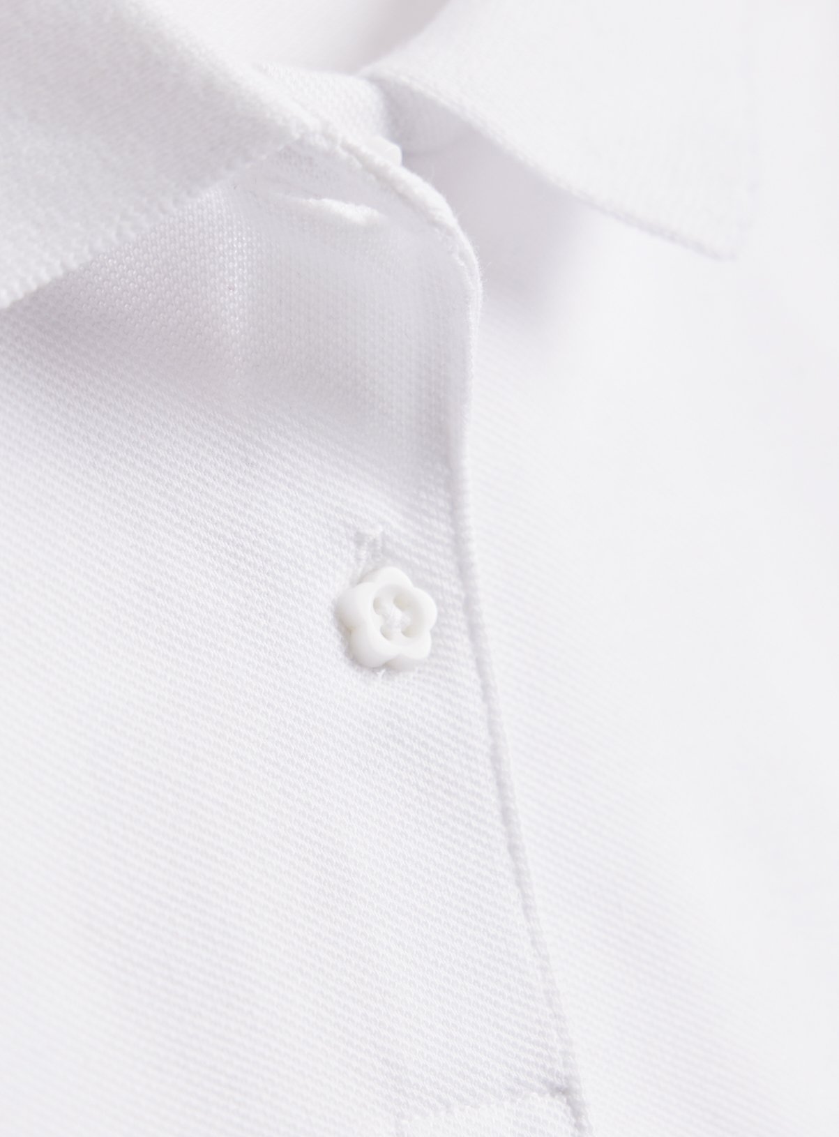 White Pique Cotton Perfect White Polo Shirts 5 Pack 9 years - Image 4 thumbnail
