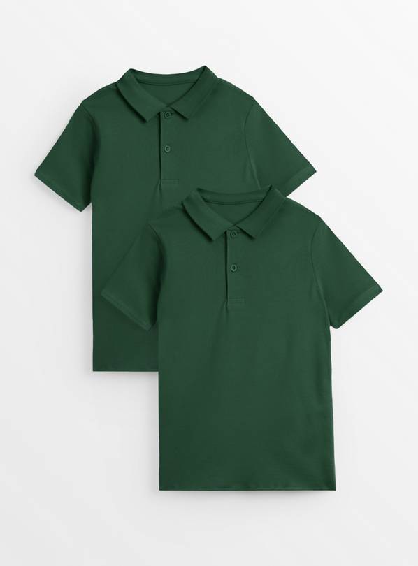Green Unisex Polo Shirt 2 Pack 4 years