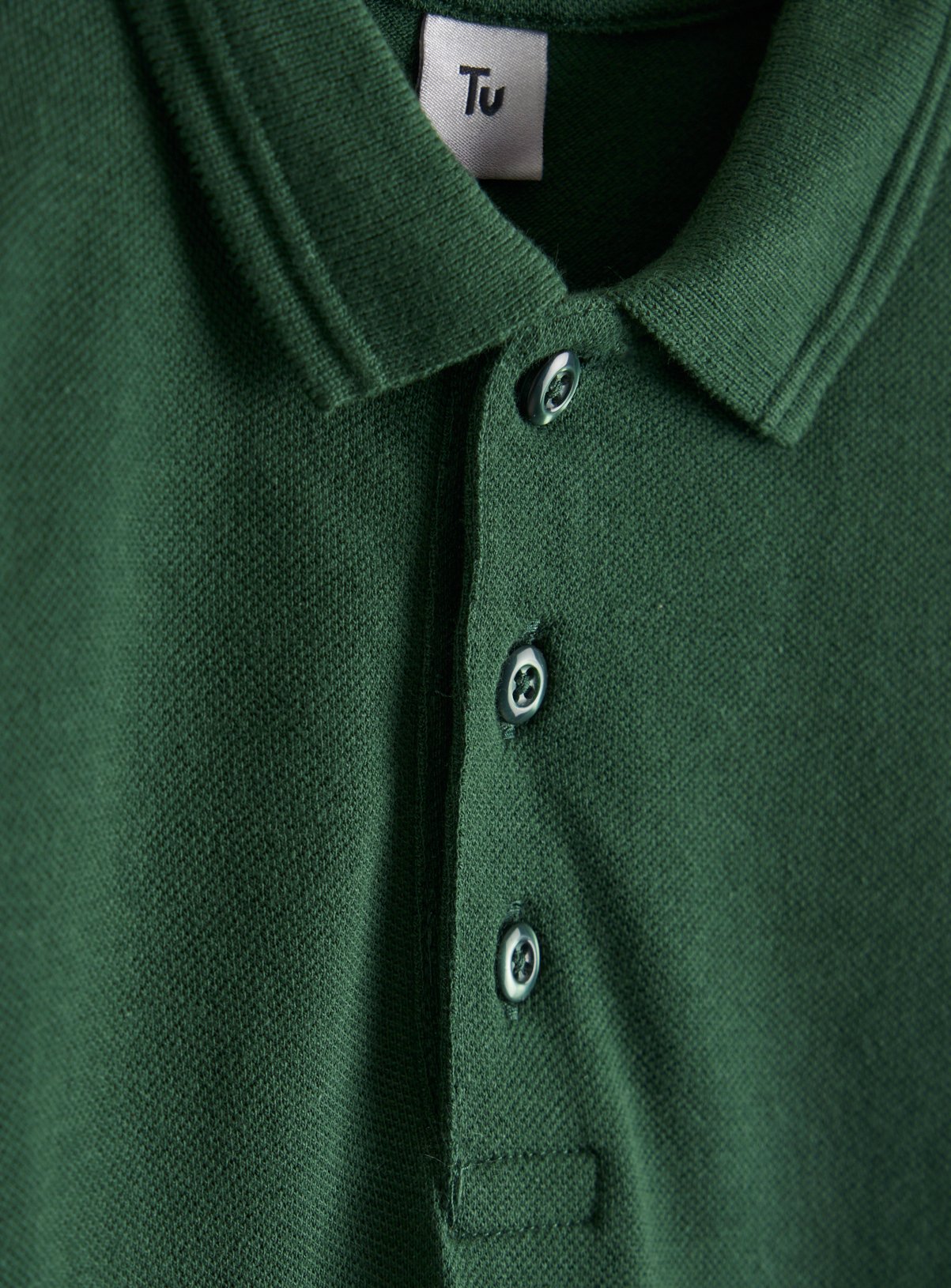 2 Pack Green Unisex Polo Shirts 11 years - Image 2 thumbnail