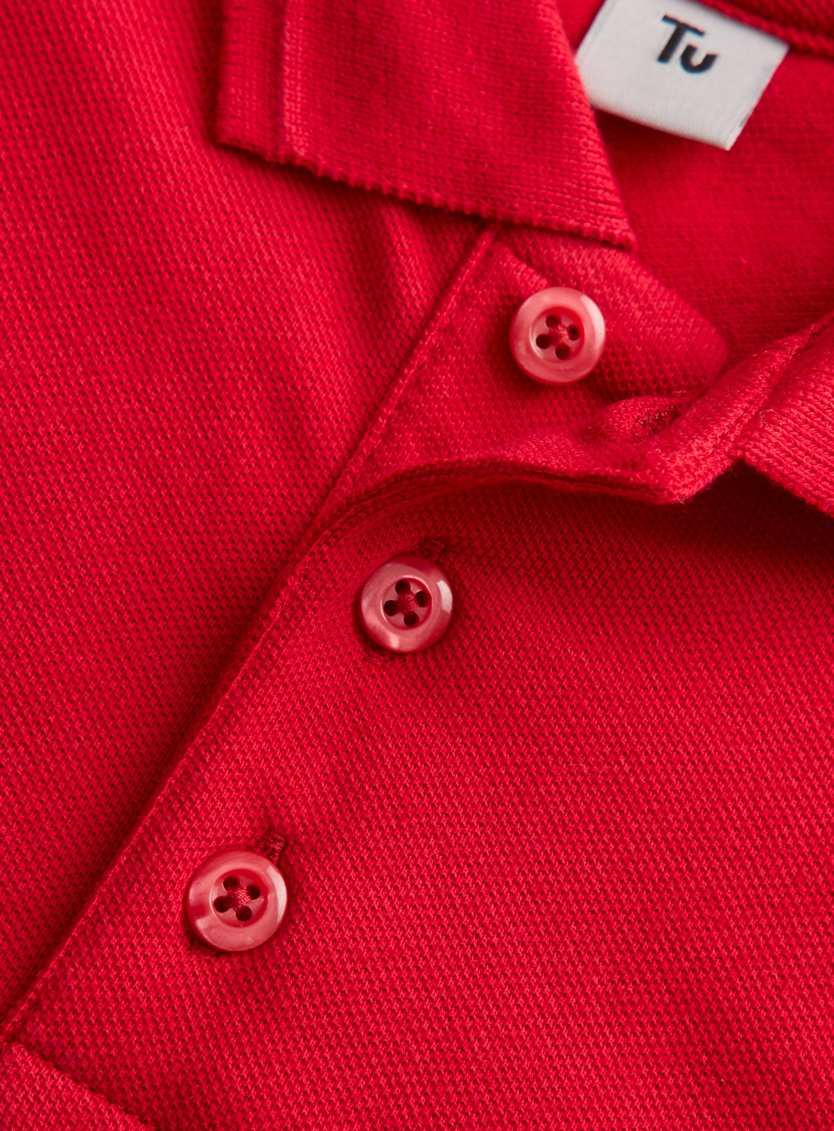 2 Pack Red Unisex Polo Shirts 11 years - Image 3 thumbnail