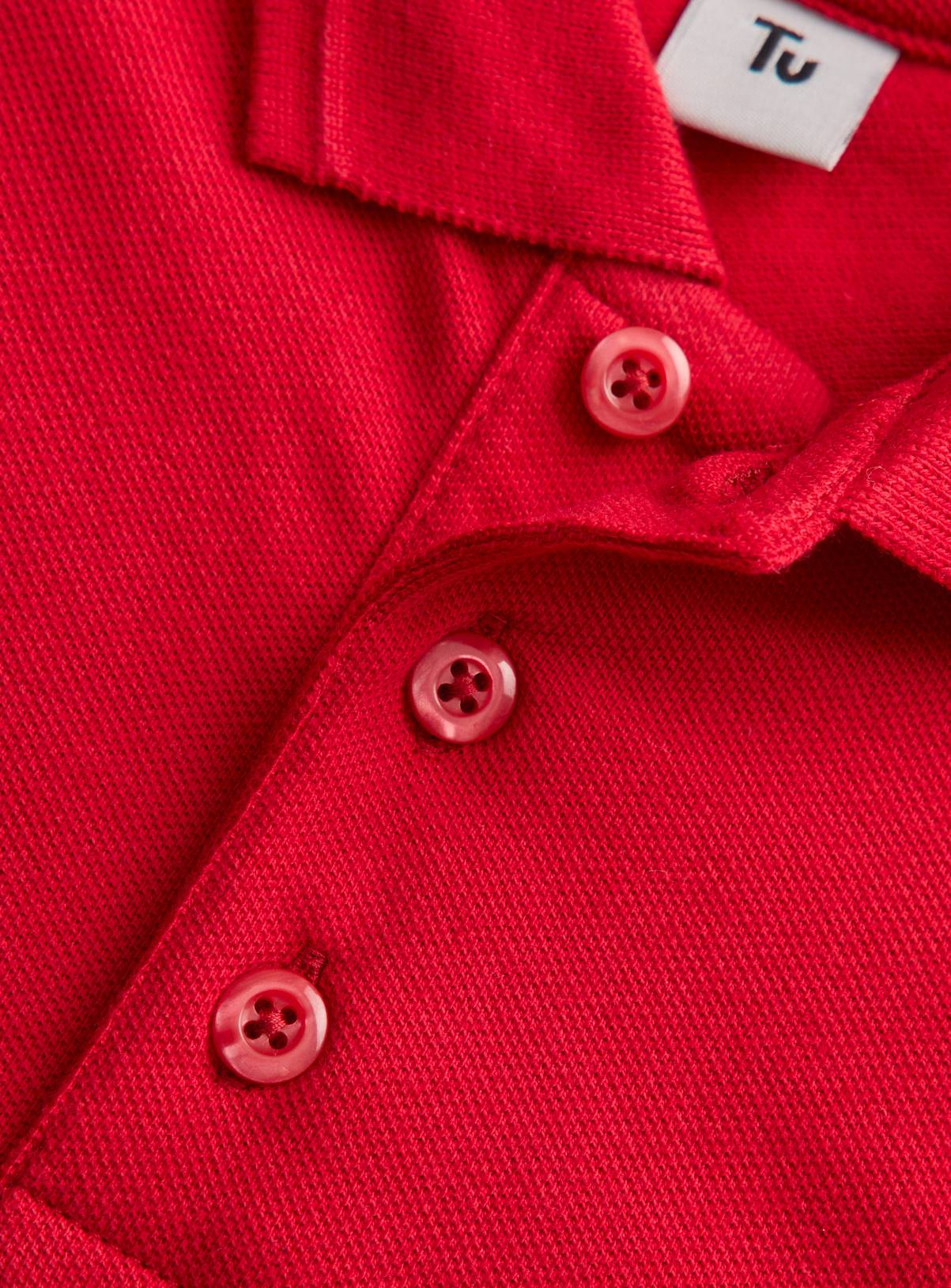 2 Pack Red Unisex Polo Shirts 11 years - Image 3