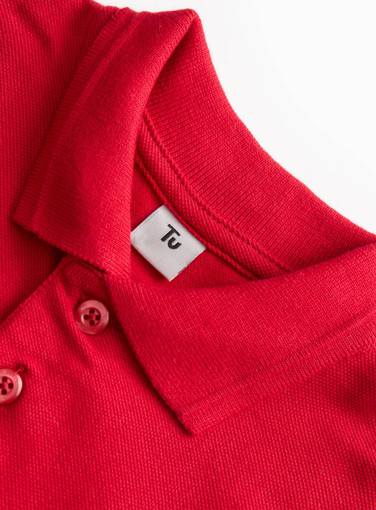 2 Pack Red Unisex Polo Shirts 11 years - Image 5