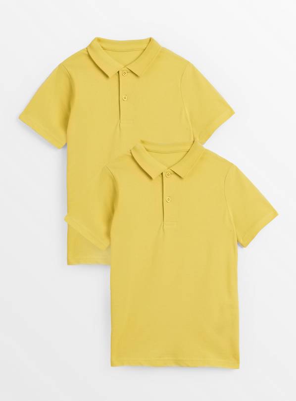 Yellow Unisex Polo Shirt 2 Pack 3 years