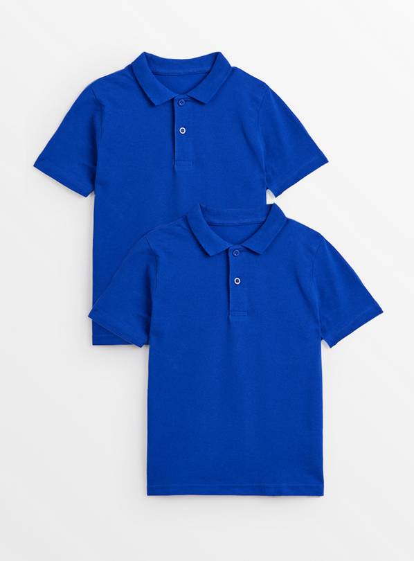 Denim Blue Unisex Polo Shirt 2 Pack 12 years