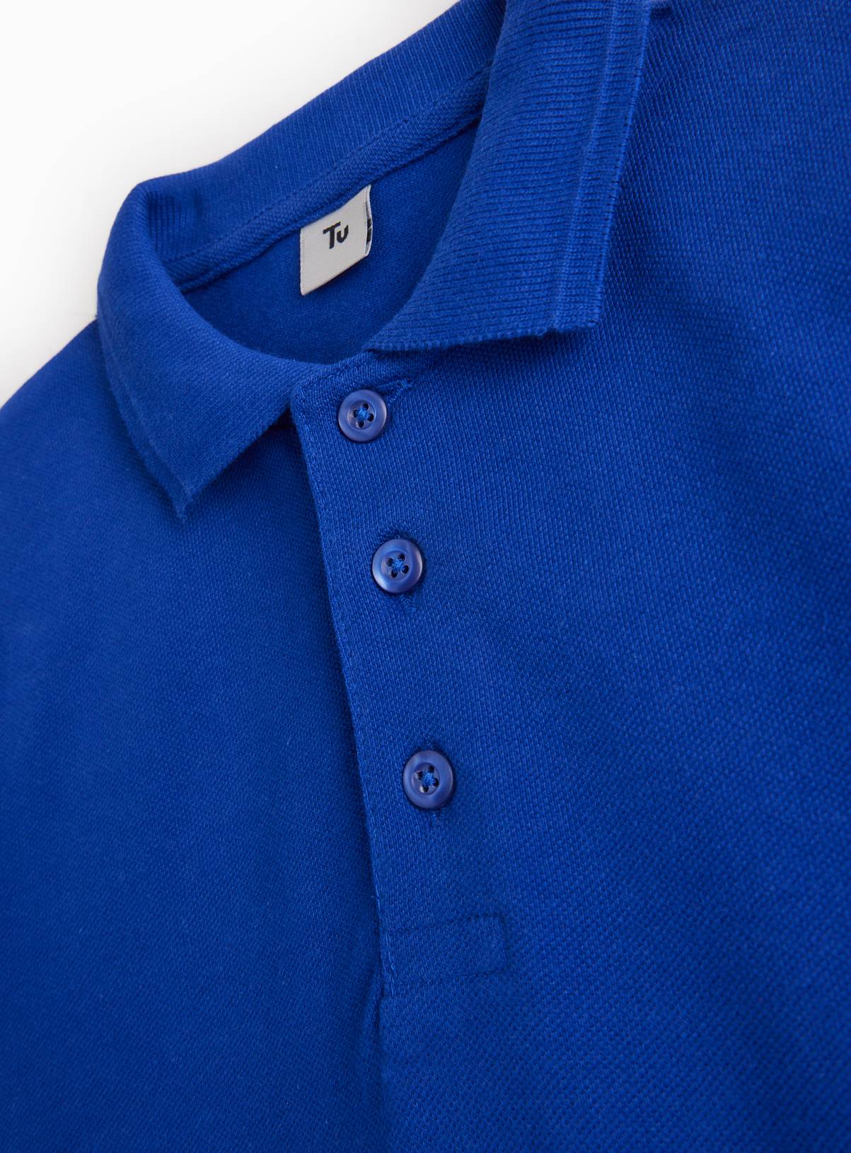 2 Pack Denim Blue Unisex Polo Shirts 5 years - Image 2