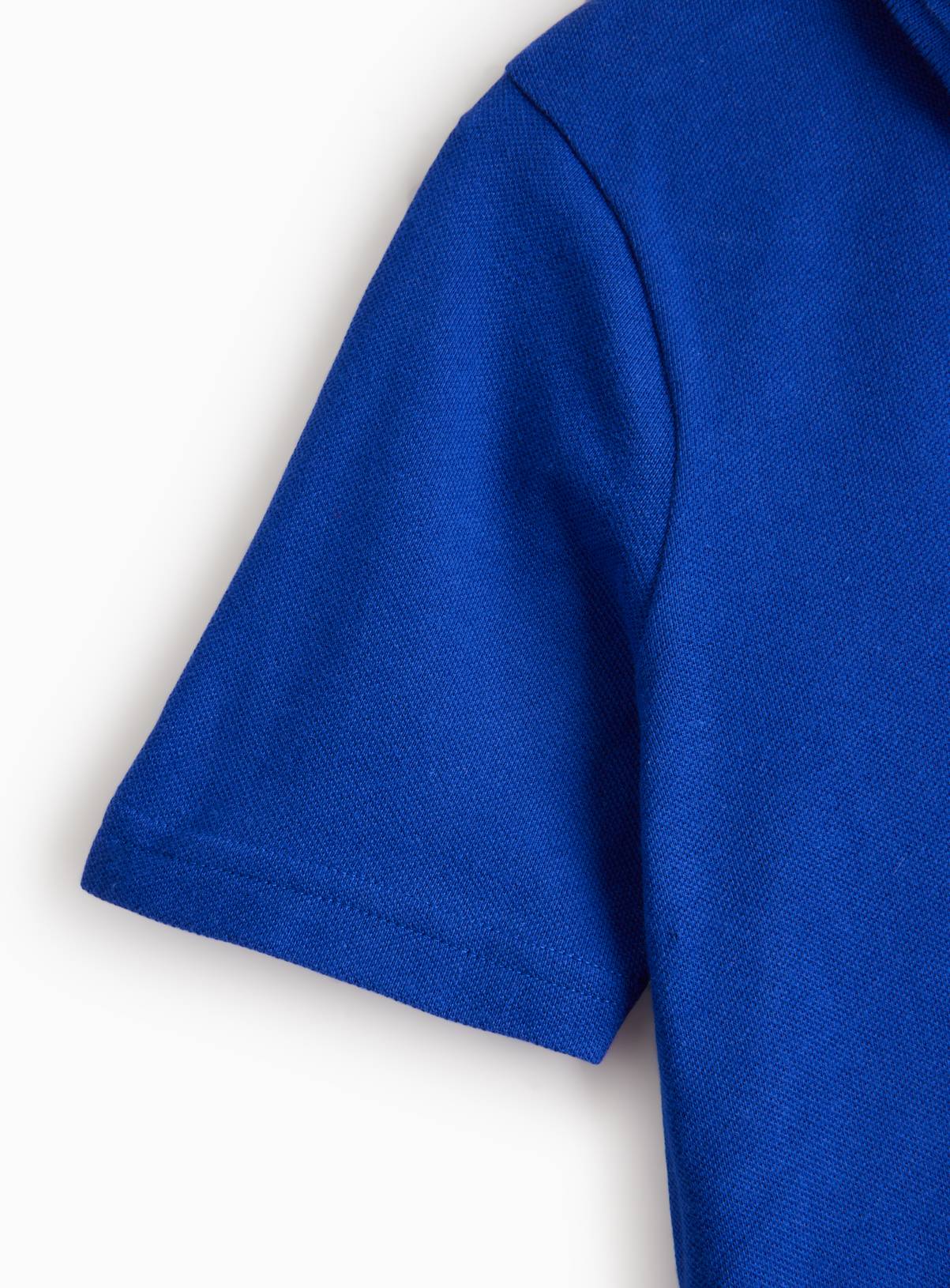 2 Pack Denim Blue Unisex Polo Shirts 5 years - Image 3