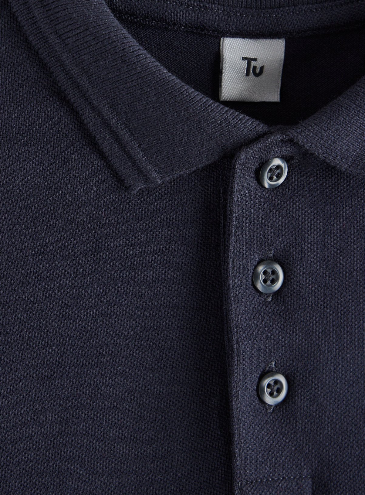 2 Pack Navy Unisex Polo Shirts 9 years - Image 3 thumbnail