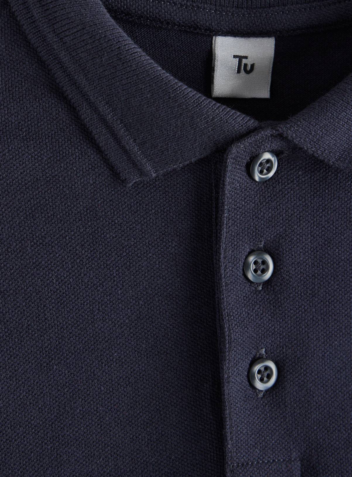 2 Pack Navy Unisex Polo Shirts 9 years - Image 3