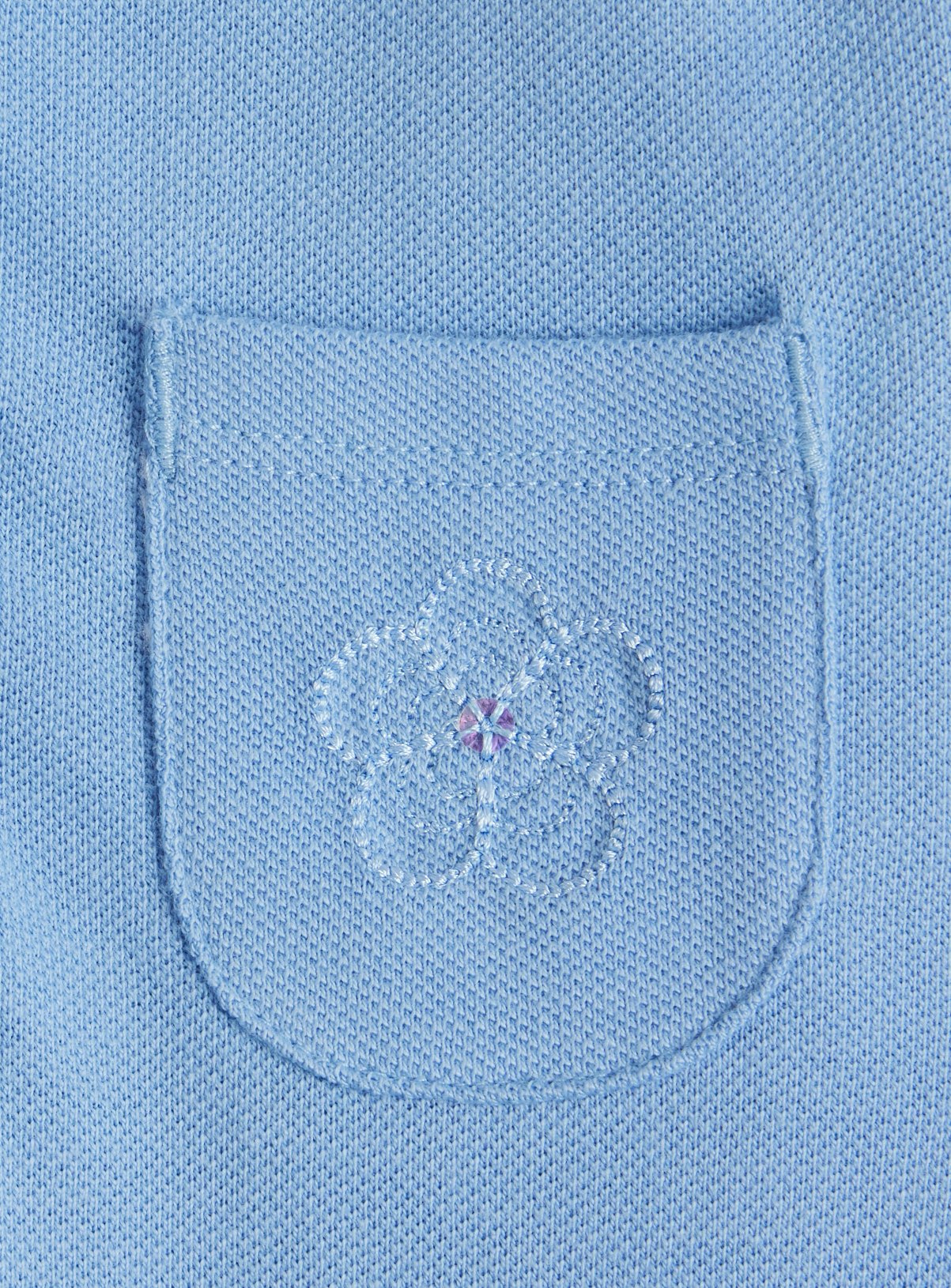 Blue Cotton Pique Embroidered Polo Shirts 2 Pack 11 years - Image 5 thumbnail