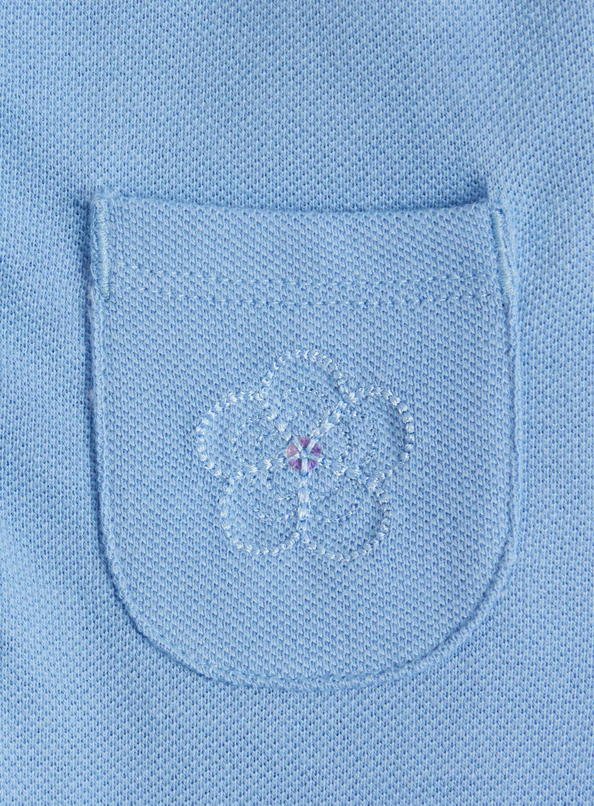 Blue Cotton Pique Embroidered Polo Shirts 2 Pack 11 years - Image 5