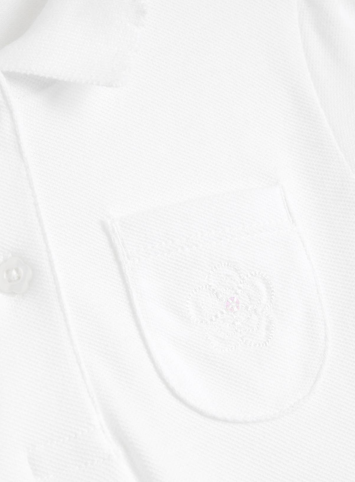 2 Pack White Embroidered Polo Shirts 7 years - Image 5