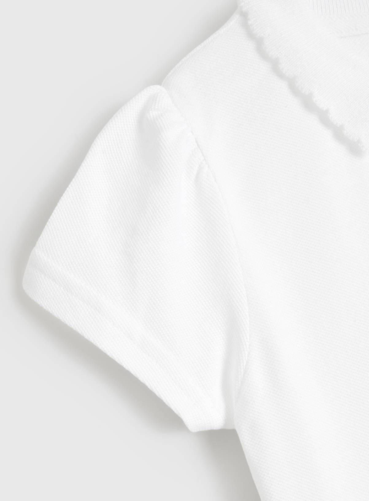 2 Pack White Embroidered Polo Shirts 7 years - Image 6