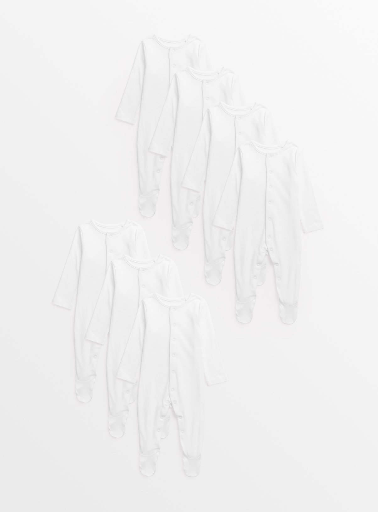 White White Sleepsuits 7 Pack (18-24 Months) - Tu by Sainsbury's