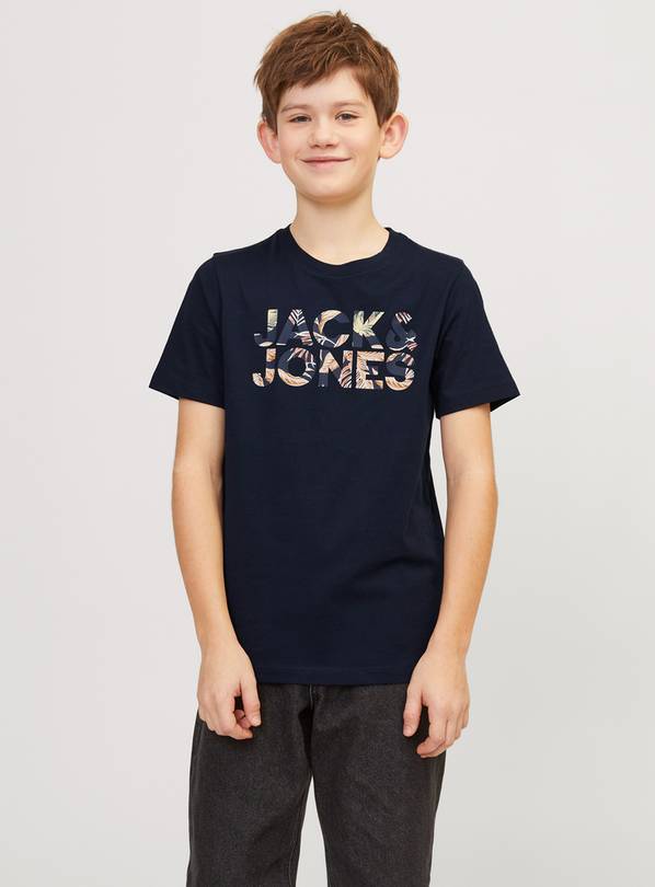 JACK & JONES JUNIOR Navy Logo Short Sleeved Tee Junior 10 years