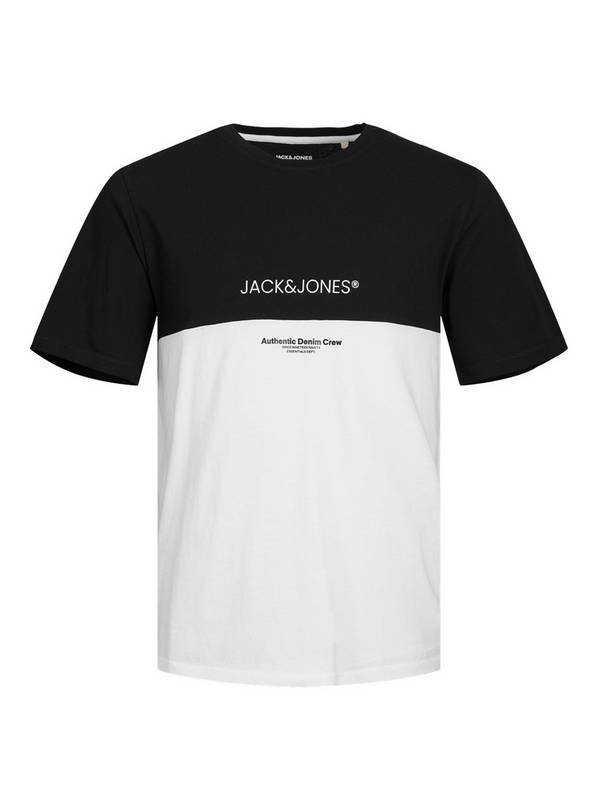 JACK & JONES JUNIOR Black Jjeryder Short Sleeved Tee Junior 16 years